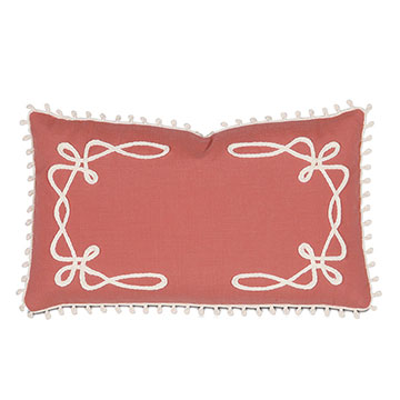 Palmsicle Loop Trim Decorative Pillow