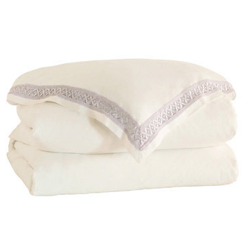 Juliet Lace Duvet Cover in Ivory/Fawn