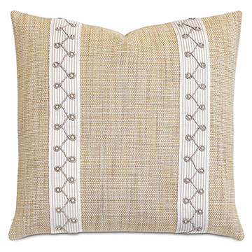 Lilo Embroidered Border Decorative Pillow