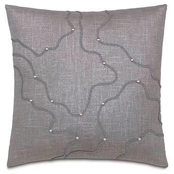 Amal Nailheads Decorative Pillow