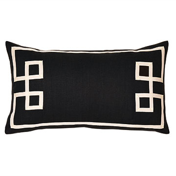 Resort Black Fret Accent Pillow