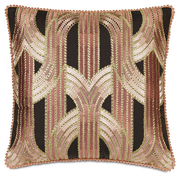 Arwen Embroidered Decorative Pillow