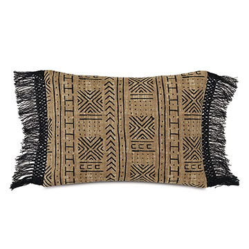 Seydou Fringe Decorative Pillow in Natural