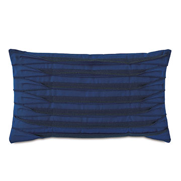 Plisse Pleated Decorative Pillow in Admiral