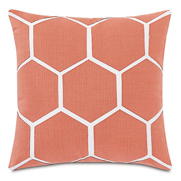 Tamaya Hexagon Decorative Pillow in Carnation