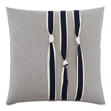Harbor Knots Decorative Pillow in Navy