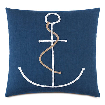 Isle Braided Anchor Decorative Pillow