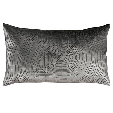 Geode Lasercut Decorative Pillow in Pewter