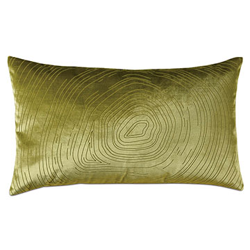 Geode Lasercut Decorative Pillow in Chartreuse