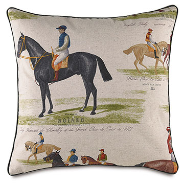 Chantilly Derby Decorative Pillow