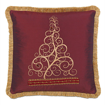 Noel Handpainted Decorative Pillow