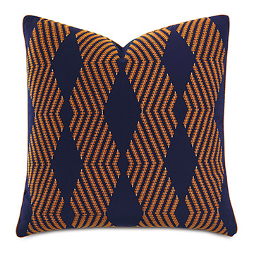 Ladue Geometric Accent Pillow In Indigo