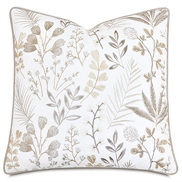 Sussex Embroidered Decorative Pillow