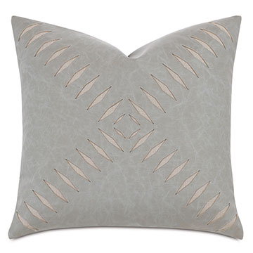 Park City Faux Leather Decorative Pillow 