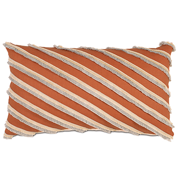 Bowie Fringe Trim Decorative Pillow