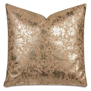 Sessile Metallic Decorative Pillow In Copper