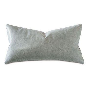 Tudor Leather Decorative Pillow In Dove