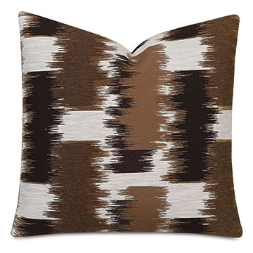 Shea Woven Decorative Pillow in Chocolate