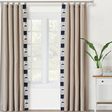 BEAU EMBROIDERED CURTAIN PANEL