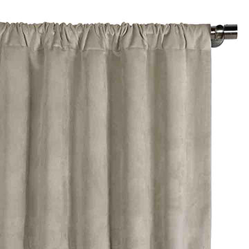 Nellis Velvet Curtain Panel in Dove