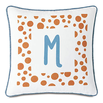 Hullabaloo Handpainted Monogram Decorative Pillow