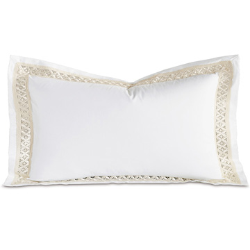 Juliet Lace King Sham in White/Ivory