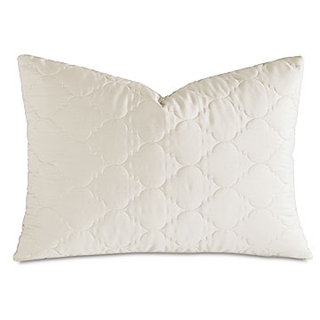 Viola Quilted Queen Sham in Ivory
