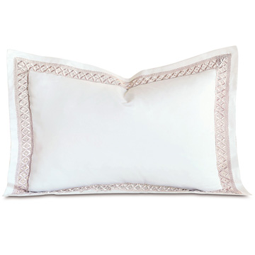 Juliet Lace Queen Sham in White/Fawn