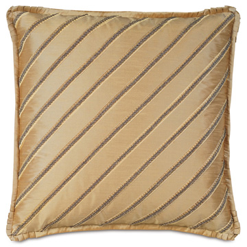 Roxanne Diagonal Trim Decorative Pillow
