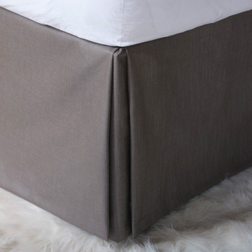 Naomi Pleated Bed Skirt In Taupe