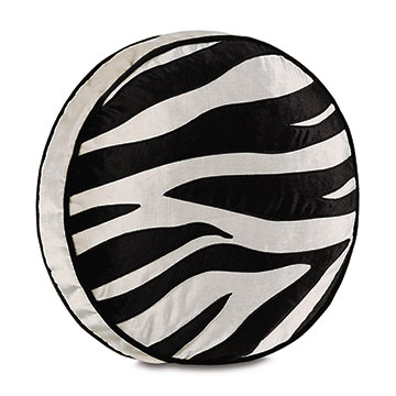 Tenenbaum Zebra Tambourine Decorative Pillow