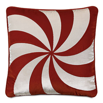 Tannenbaum Swirl Decorative Pillow In Rust