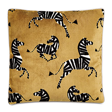 Tenenbaum Zebra Decorative Pillow in Honey