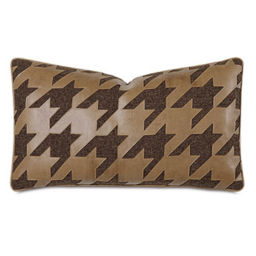 Lodge Houndstooth Decorative Pillow in Broward Cocoa