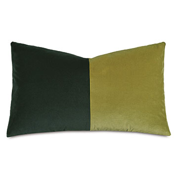Uma Colorblock Decorative Pillow in Lime