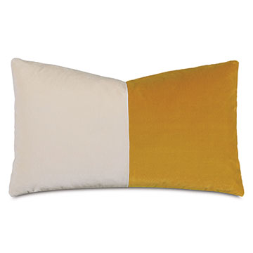 Uma Colorblock Decorative Pillow in Mustard