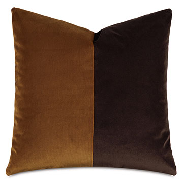 Uma Colorblock Decorative Pillow in Gold