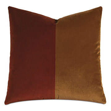 Uma Colorblock Decorative Pillow in Orange
