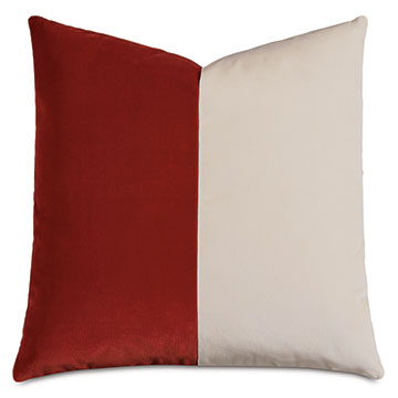 Uma Colorblock Decorative Pillow in Rust