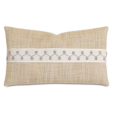 Lilo Embroidered Border Decorative Pillow