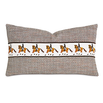 Stallion Embroidered Decorative Pillow