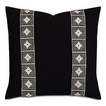 Cadenza Geometric Border Decorative Pillow