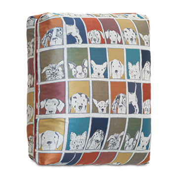 LUCKY DOG MULTICOLORED FLOOR PILLOW