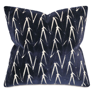Phase Velvet Decorative Pillow In Blue