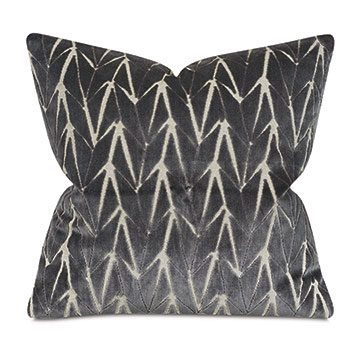 Phase Velvet Decorative Pillow In Gray