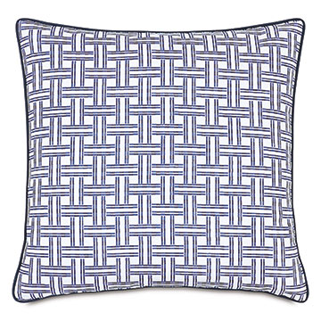 Vizcaya Faux Basketweave Decorative Pillow