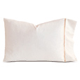 Linea Velvet Ribbon Pillowcase In Ivory & Nectar