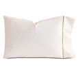 Linea Velvet Ribbon Pillowcase In Ivory & Sable
