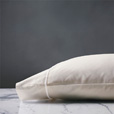 Linea Velvet Ribbon Pillowcase In Ivory & White