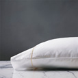 Linea Velvet Ribbon Pillowcase In White & Ecru